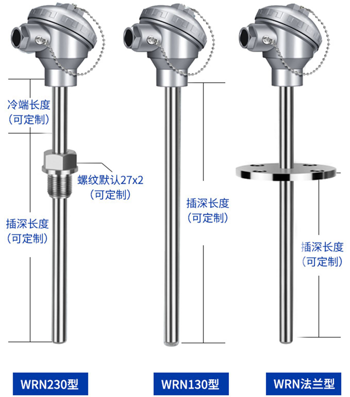 r型熱電偶安裝方式分類圖