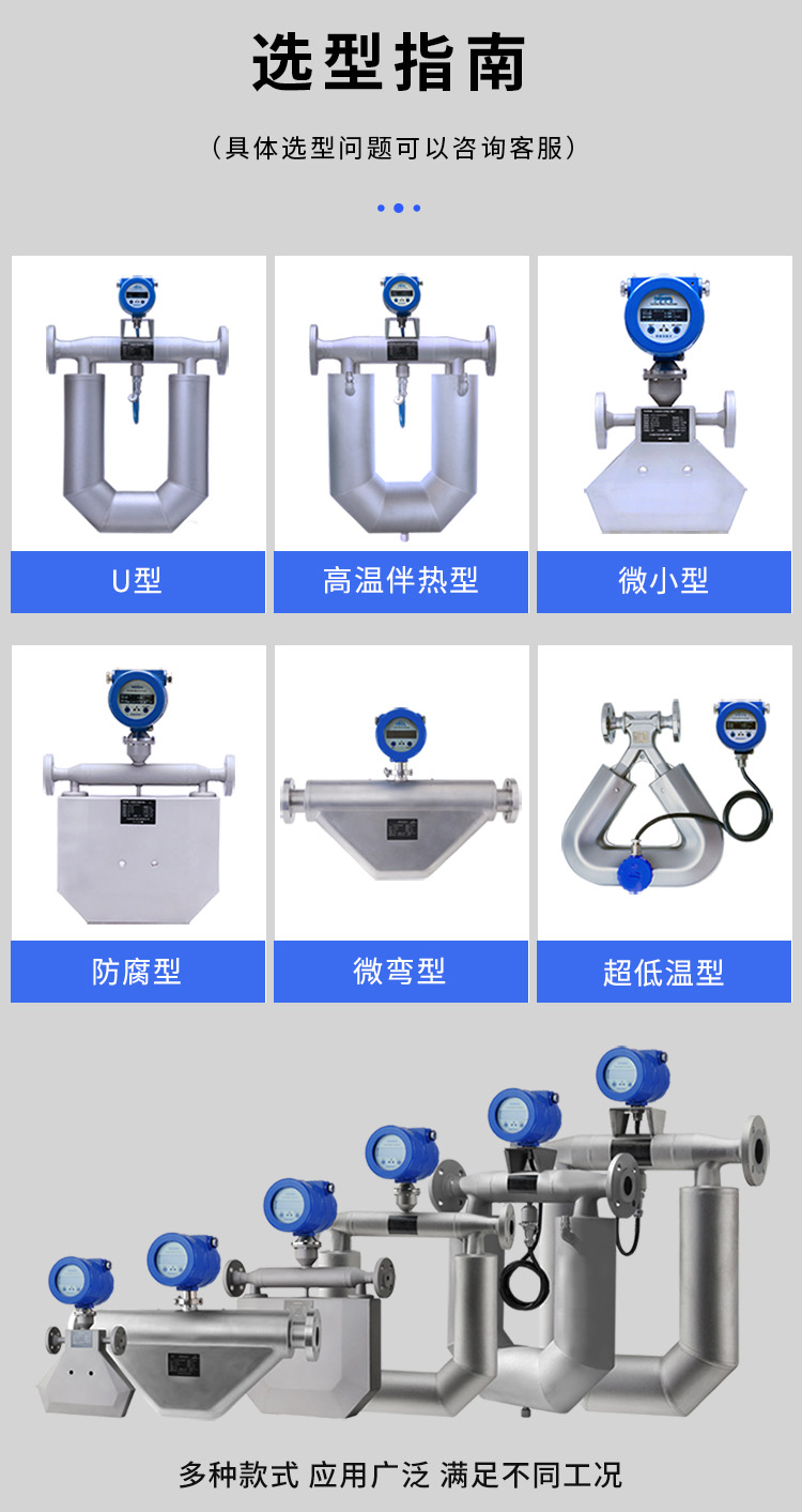 氫氣質量流量計產品分類圖